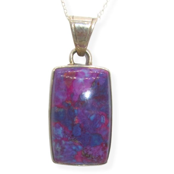 Vintage Sterling Purple Necklace - Picture 1 of 9